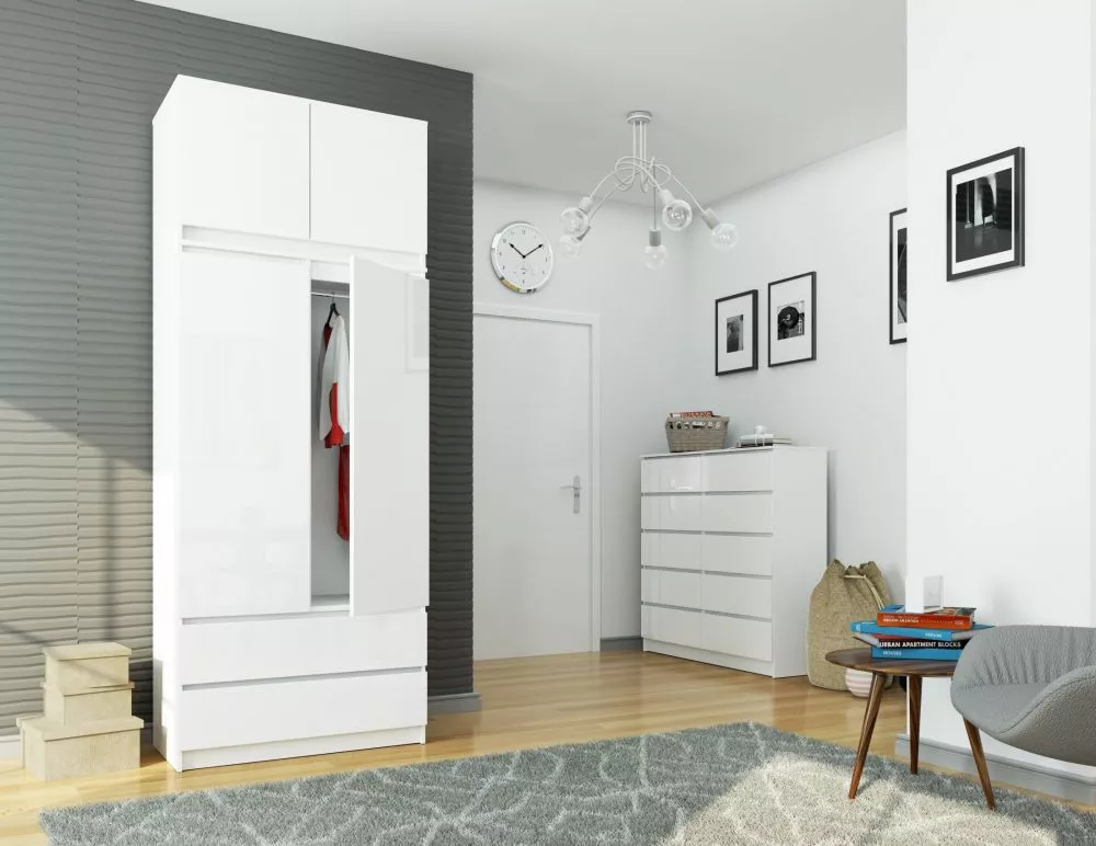 Skapis Star S90 N Gloss · 90 × 50 × 235 cm
