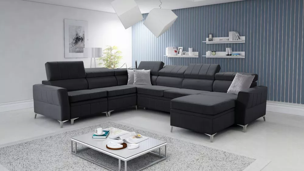 Dīvāns Bartez 7 Standard · Tumši pelēks · 272 × 328 × 80 cm