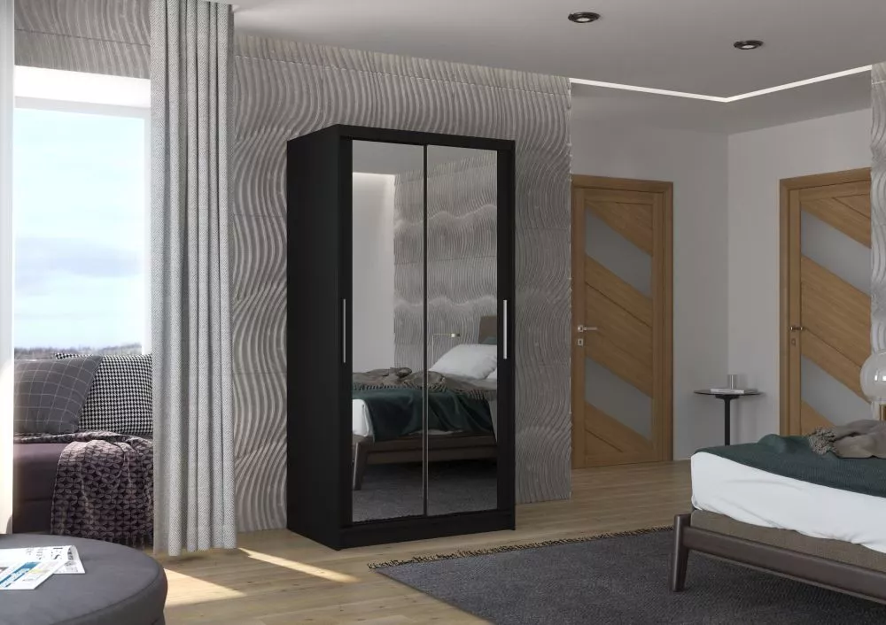 Skapis Nevio Mirror · 100 × 58 × 200 cm