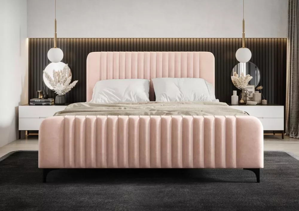 Gulta Modena Standard ar stelāžu Guļamvietas platums: 160 cm, Guļamvietas garums: 200 cm, stelāžas tips: koka, · Gaiši r
