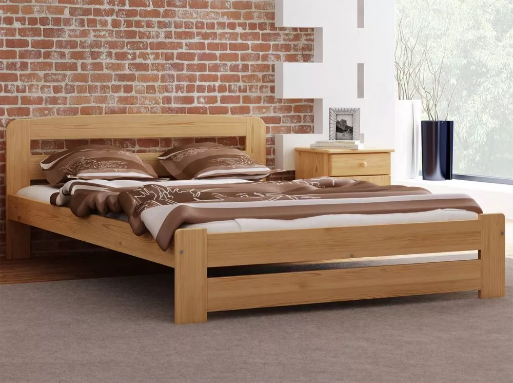 Gulta Lidia ar stelāžu Guļamvietas platums: 140 cm, Guļamvietas garums: 200 cm, · Alksnis · 148 × 207 × 69 cm
