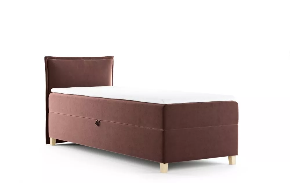 Gulta Frendzel L Mini Boxspring Standard Guļamvietas platums: 100 cm, Guļamvietas garums: 200 cm, · Rozā · 103 × 206 × 1