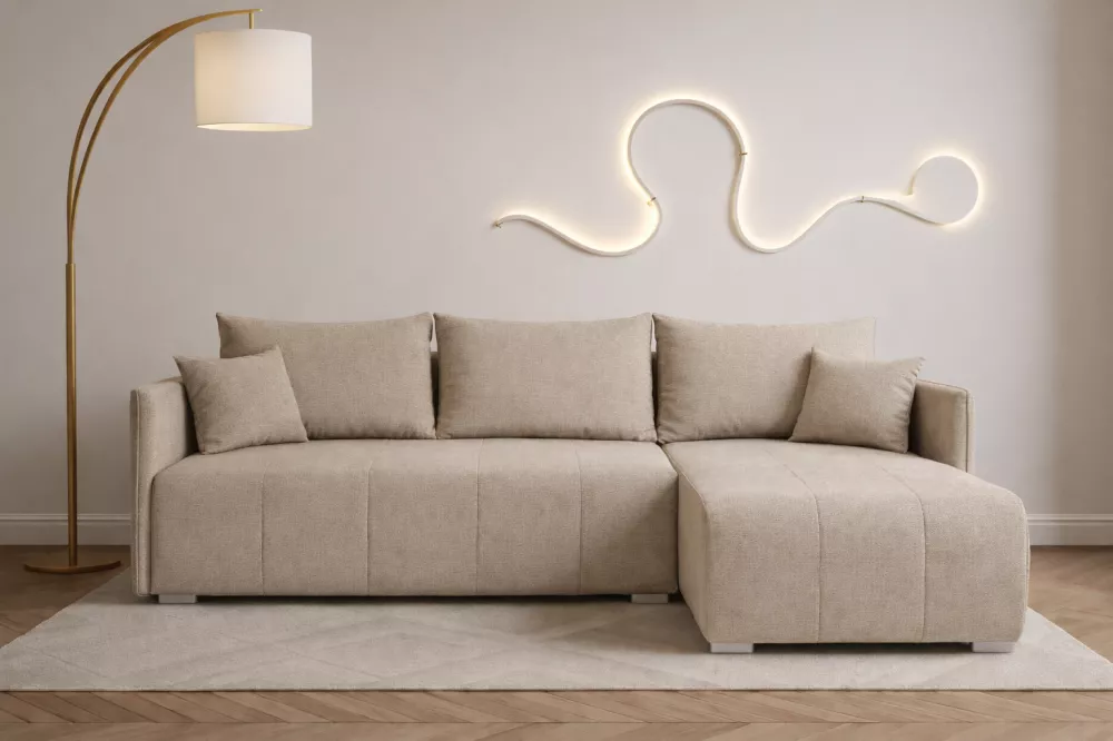 Dīvāns Iwona Corner Standard · Bēšs · 144 × 218 × 73 cm