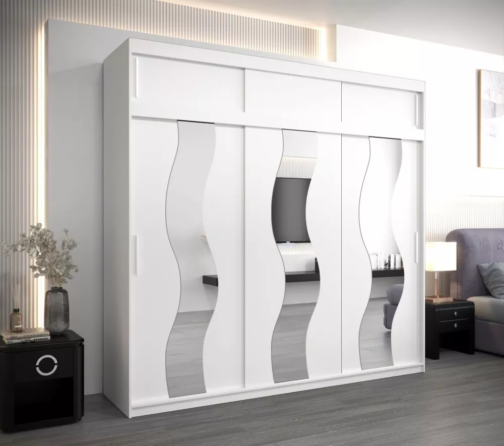Skapis Sewilla Plus · Balts · 250 × 62 × 240 cm