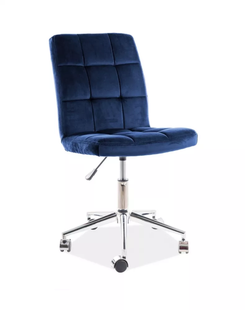 Datorkrēsls Q - 020 Velvet · Zils · 51 × 40 × 87 cm