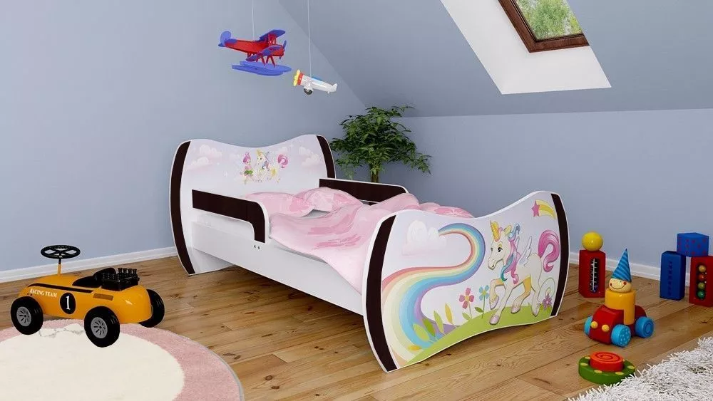 Bērnu gulta Dream L03 160x80 DM15 ar stelāžu Guļamvietas platums: 80 cm, Guļamvietas garums: 160 cm, · 104 × 164 × 71 cm