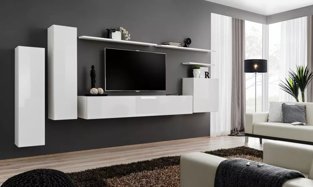 Sekcija Switch 1 · Balts · 330 × 40 × 160 cm