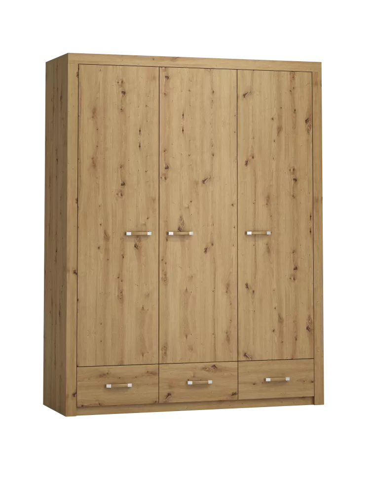 Skapis Megan MG-S156 · Ozols artisan · 156 × 54 × 202 cm