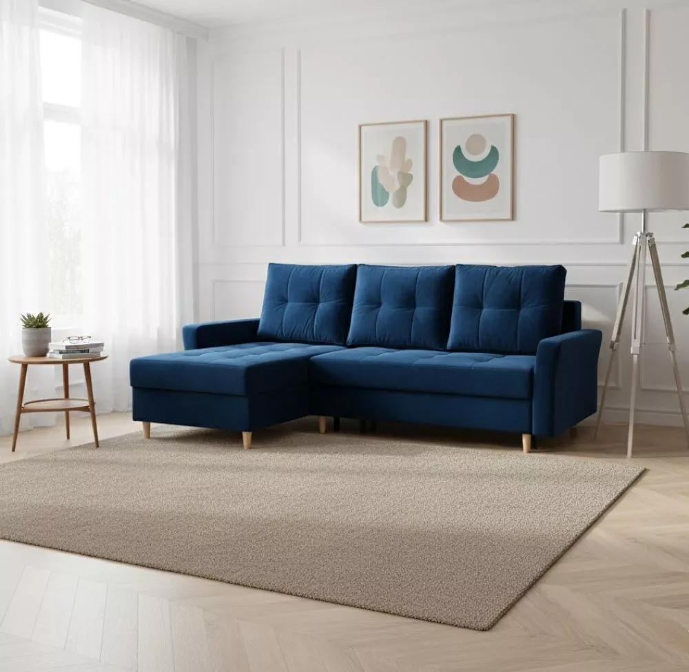 Dīvāns Zoya Standard · Zils · 150 × 236 × 93 cm