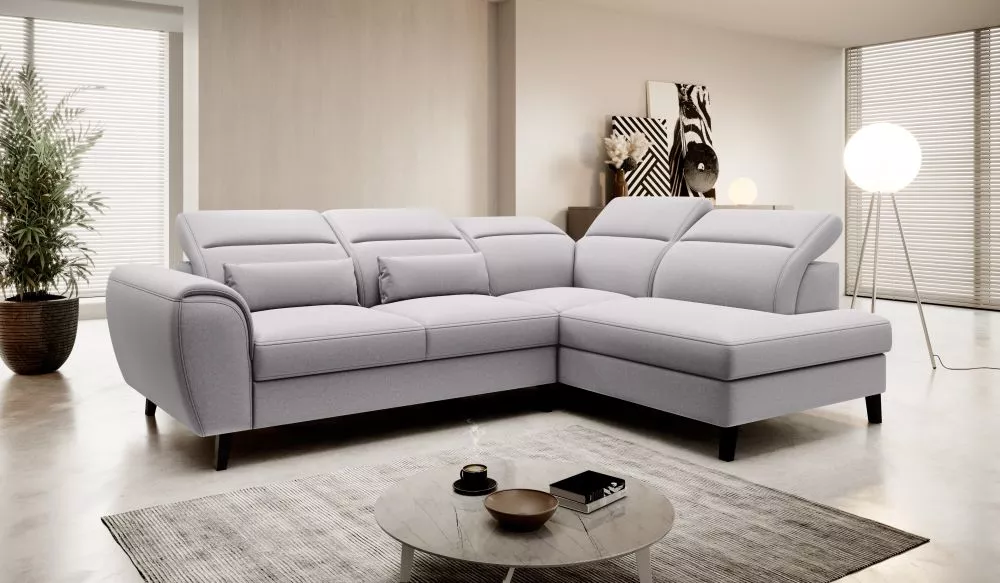 Dīvāns Noble Relax Standard · Gaiši pelēks · 201 × 255 × 83 cm