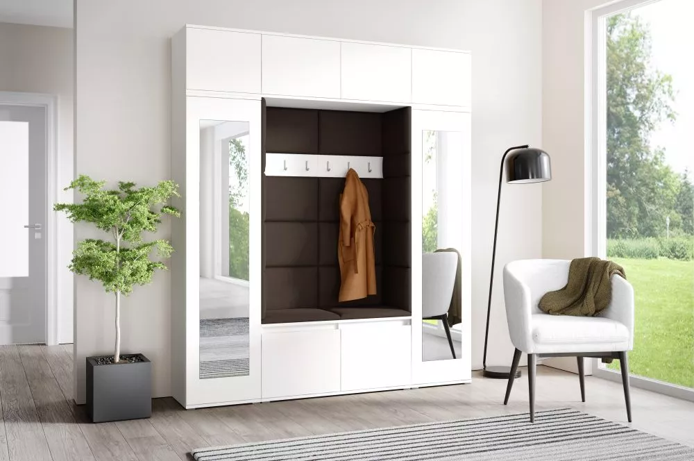 Apavu plaukts Emi 32 Trinity Korpusa krāsa: balts, · 190 × 225 × 40 cm