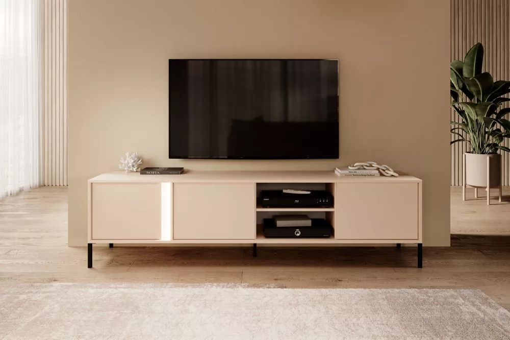 TV tumba Dast F ar LED · Bēšs · 202.9 × 39.5 × 53.4 cm