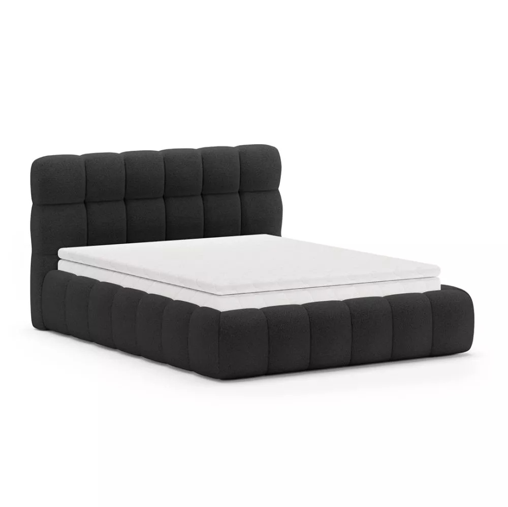 Gulta Cloud standard ar matraci Guļamvietas platums: 140 cm, Guļamvietas garums: 200 cm, stelāžas tips: metāla, · Melns 
