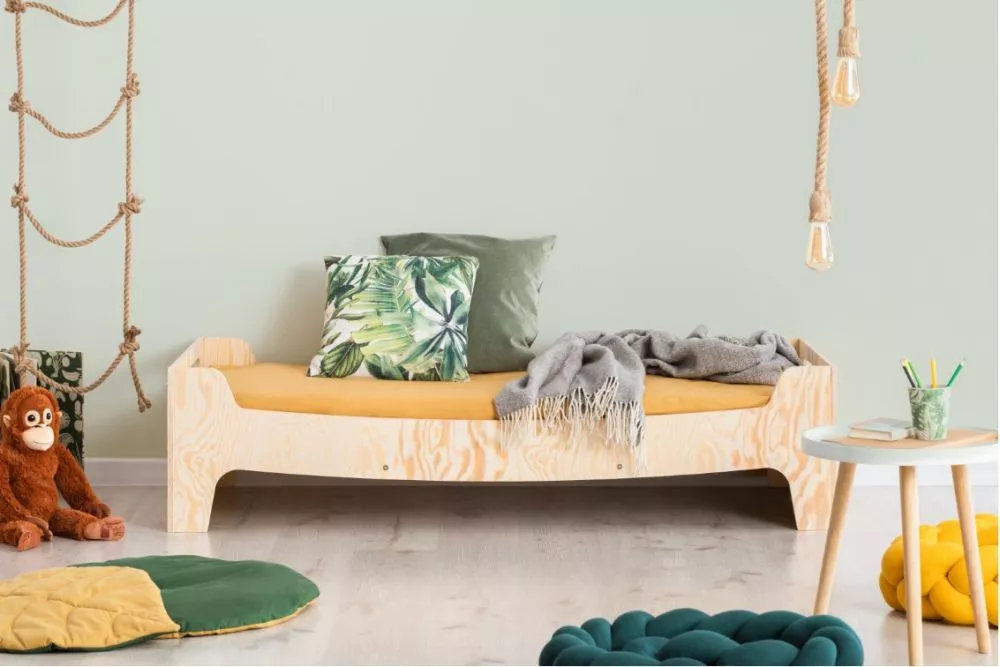 Bērnu gulta Kiki 10 ar stelāžu Guļamvietas platums: 90 cm, Guļamvietas garums: 180 cm, · Priede · 93 × 183 × 80 cm