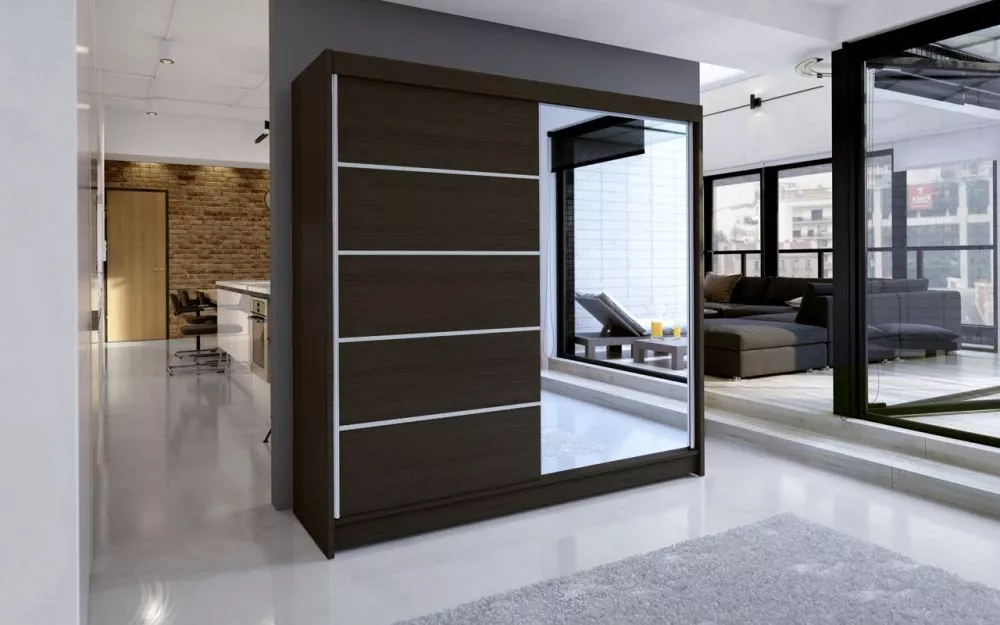 Skapis Caro Premium · Šokolādes · 180 × 58 × 215 cm