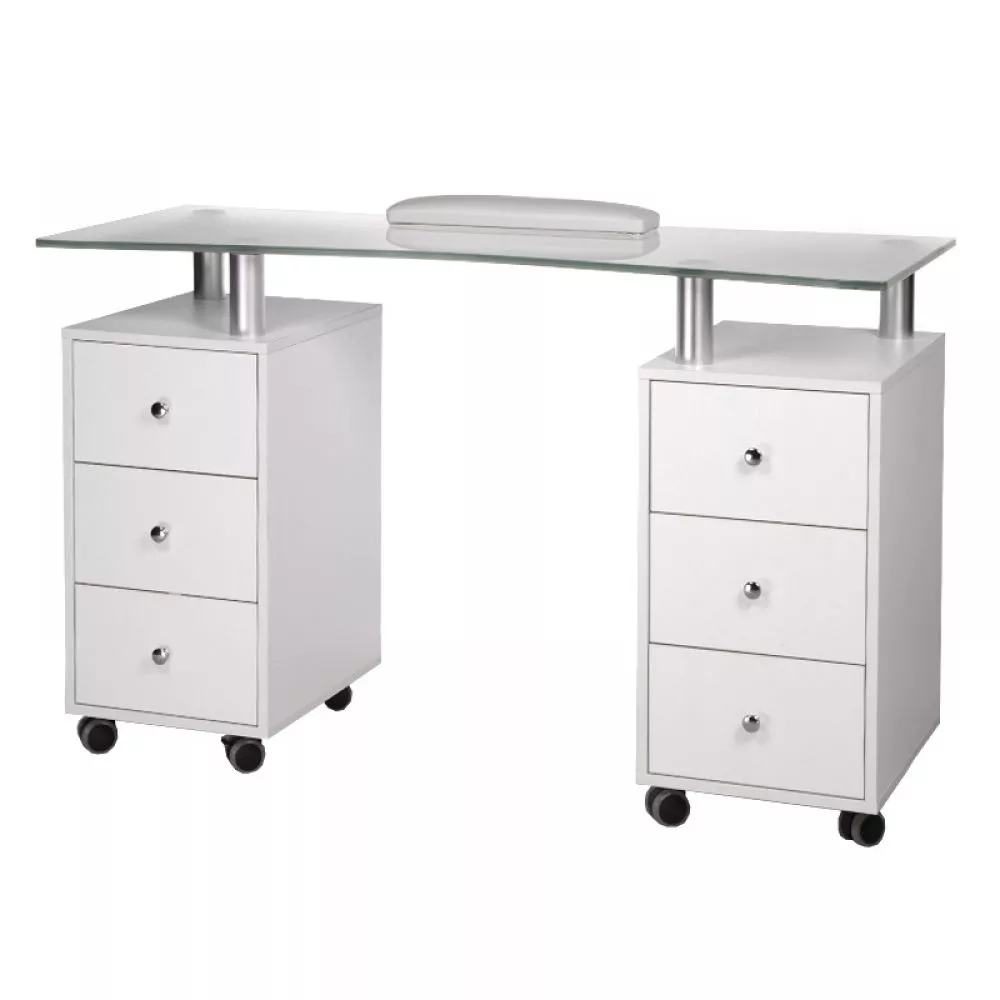 Kosmētikas galds BD-3425-1 · Balts · 121 × 75 × 48 cm