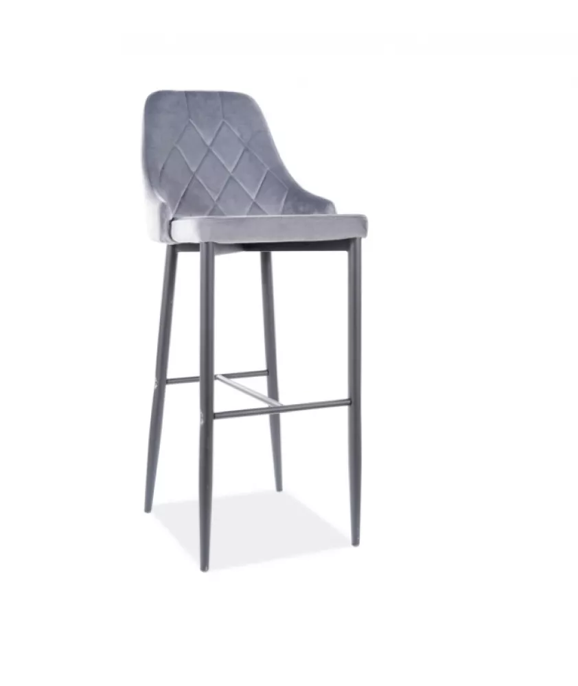 Krēsls Trix B H-1 Velvet Auduma numurs: Bluvel 14, · Pelēks · 46 × 42 × 109 cm