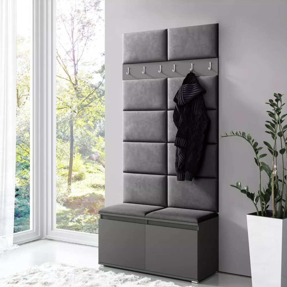 Apavu plaukts Emi 1 Trinity Korpusa krāsa: grafīts, · 100 × 215 × 40 cm