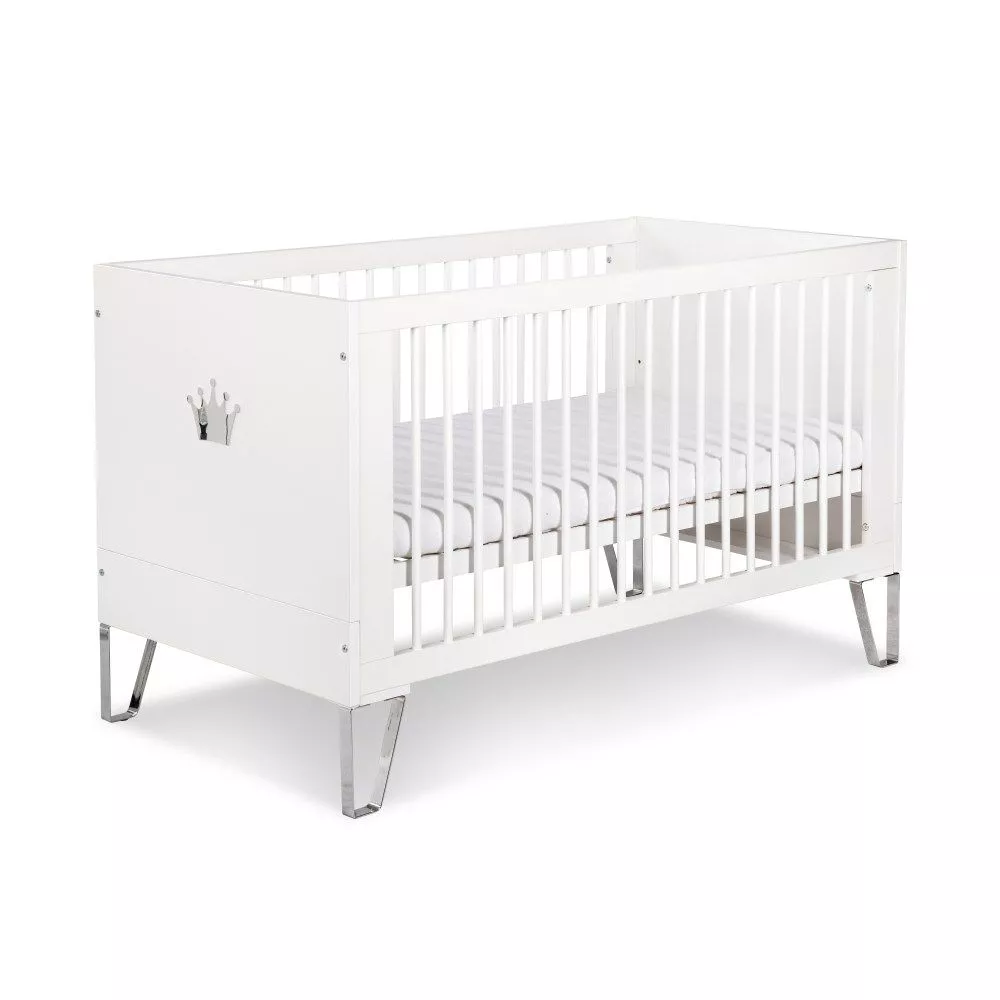 Bērnu gulta Blanka Transformer 140x70 ar stelāžu Guļamvietas platums: 70 cm, Guļamvietas garums: 140 cm, · Balts · 76 × 