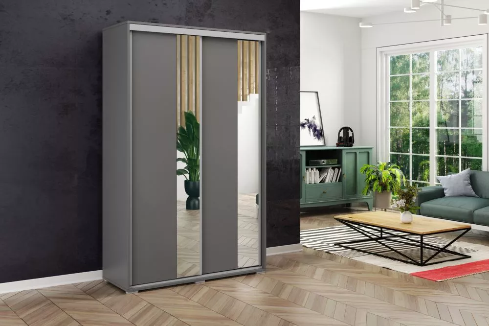 Skapis Modern A4 · Grafīts · 125 × 62 × 215 cm