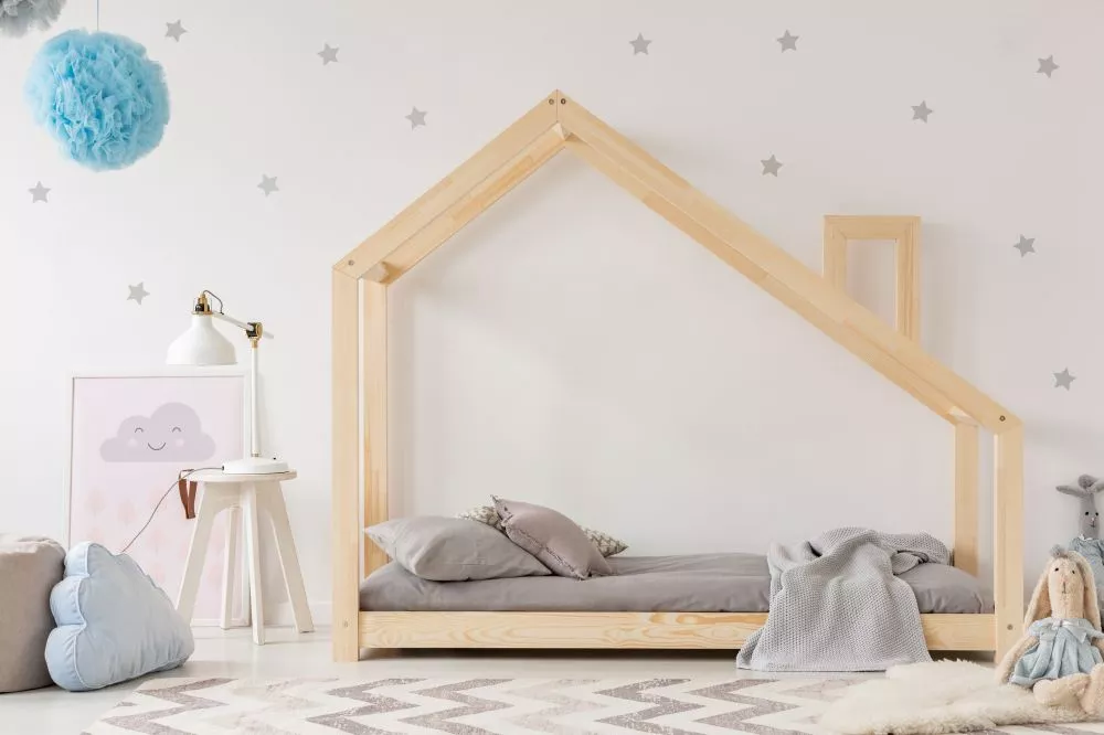 Bērnu gulta Mila DMS ar stelāžu Guļamvietas platums: 120 cm, Guļamvietas garums: 200 cm, · Priede · 127 × 213 × 159 cm