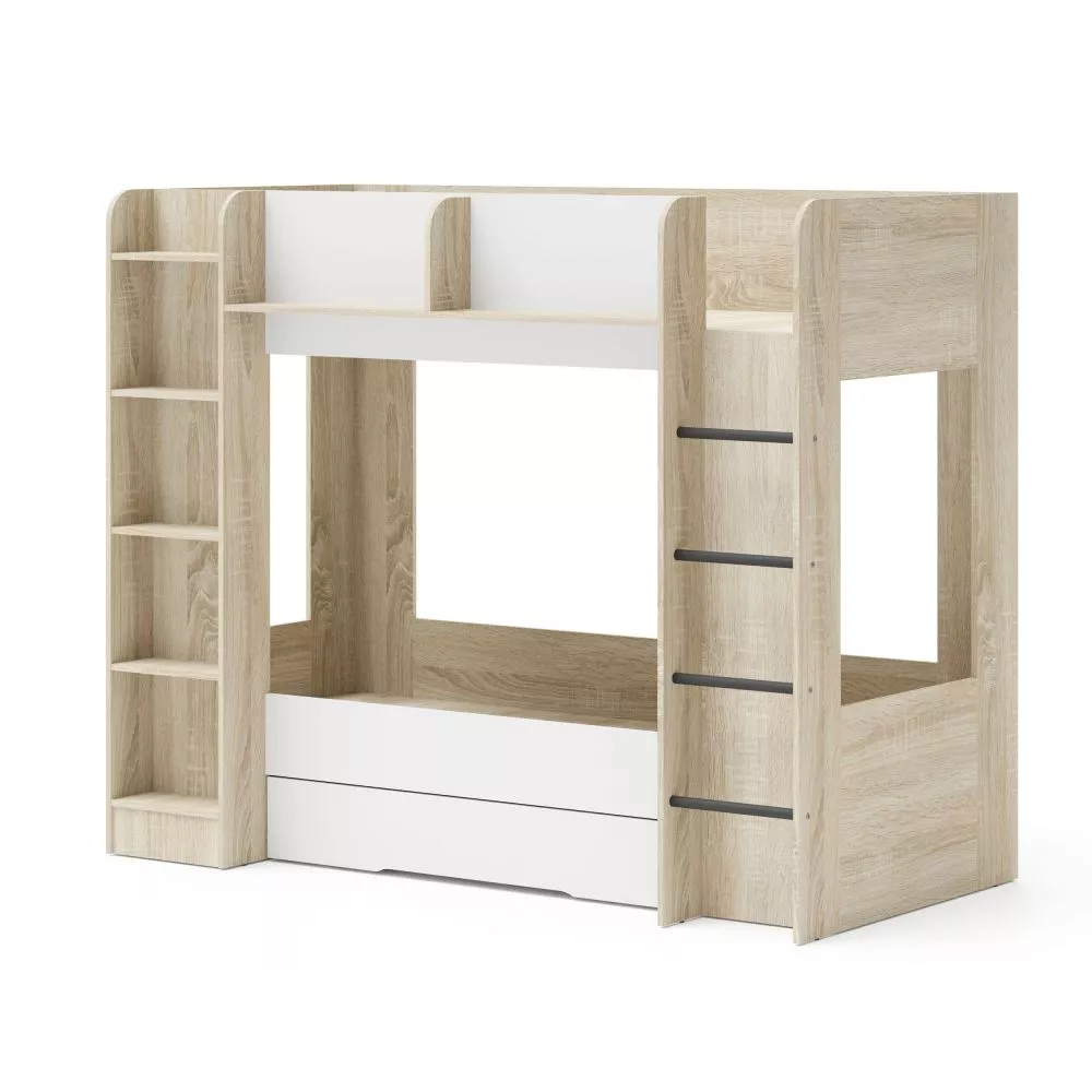 Bērnu gulta Fuji P 80x200 ar stelāžām Guļamvietas platums: 80 cm, Guļamvietas garums: 200 cm, · 100 × 204 × 166 cm