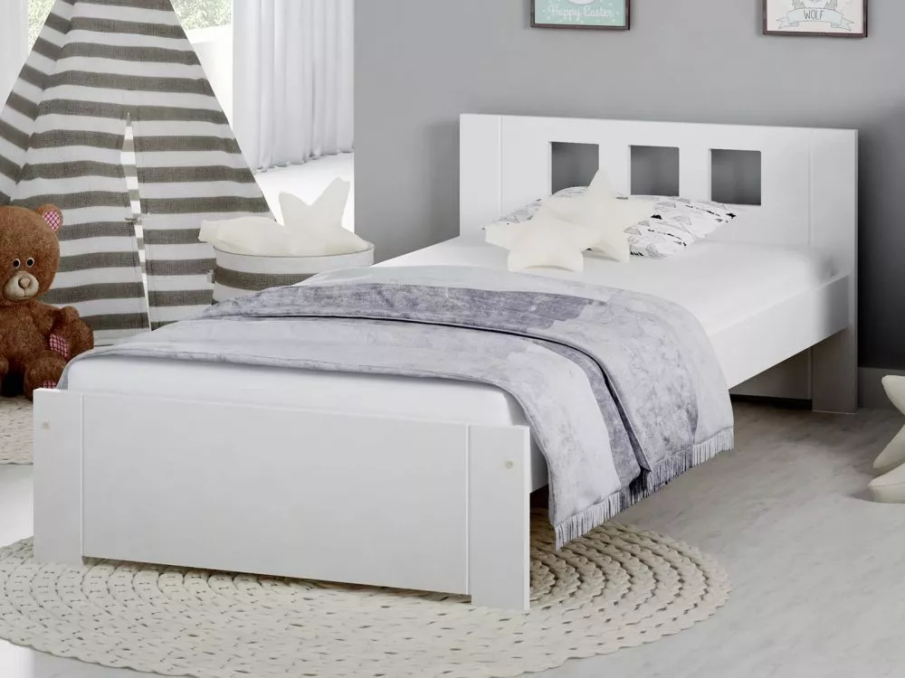 Gulta DMD-8 Magnat ar stelāžu Guļamvietas platums: 90 cm, Guļamvietas garums: 200 cm, · Balts · 98 × 206 × 65 cm