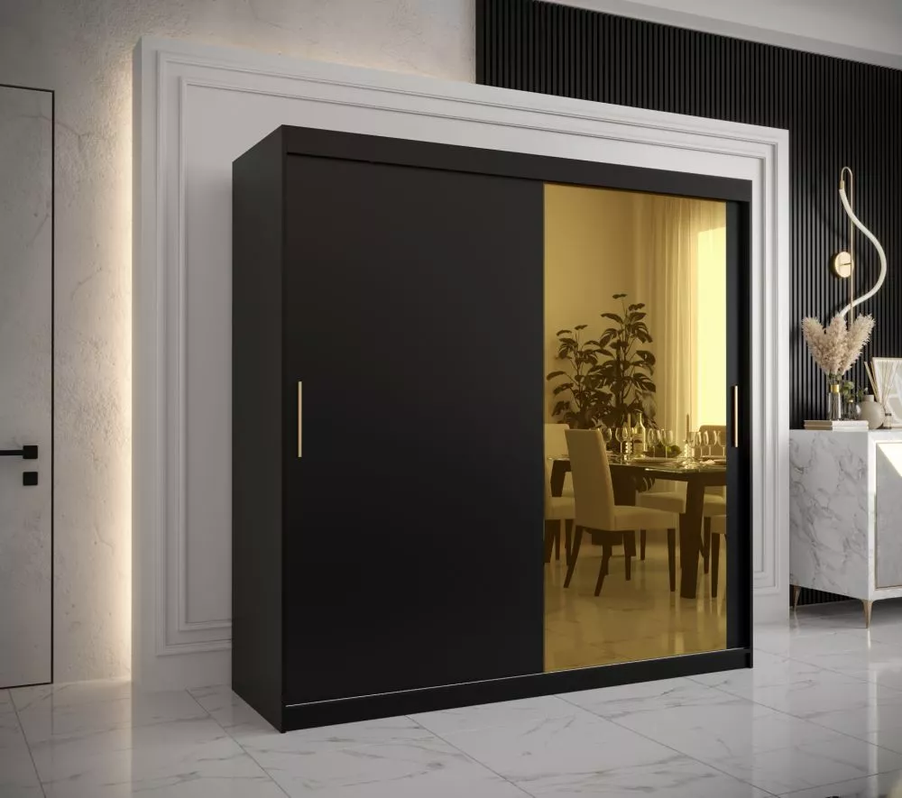 Skapis Golden T2 · Melns · 200 × 62 × 200 cm