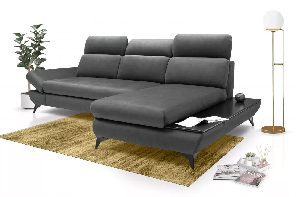 Dīvāns Titan standard · Grafīts · 166 × 280 × 90 cm