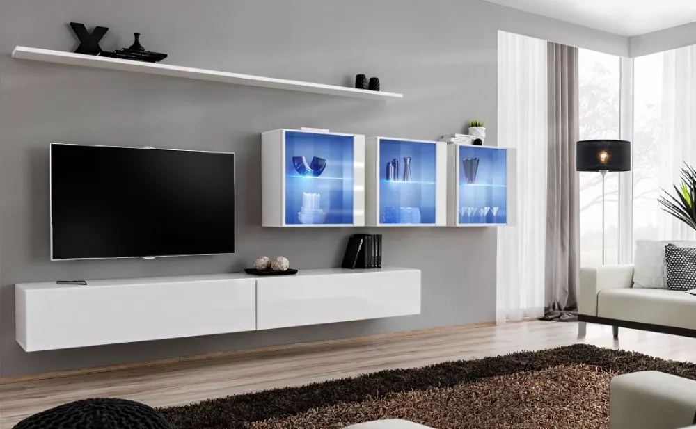 Sekcija Switch 17 · Balts · 340 × 40 × 150 cm
