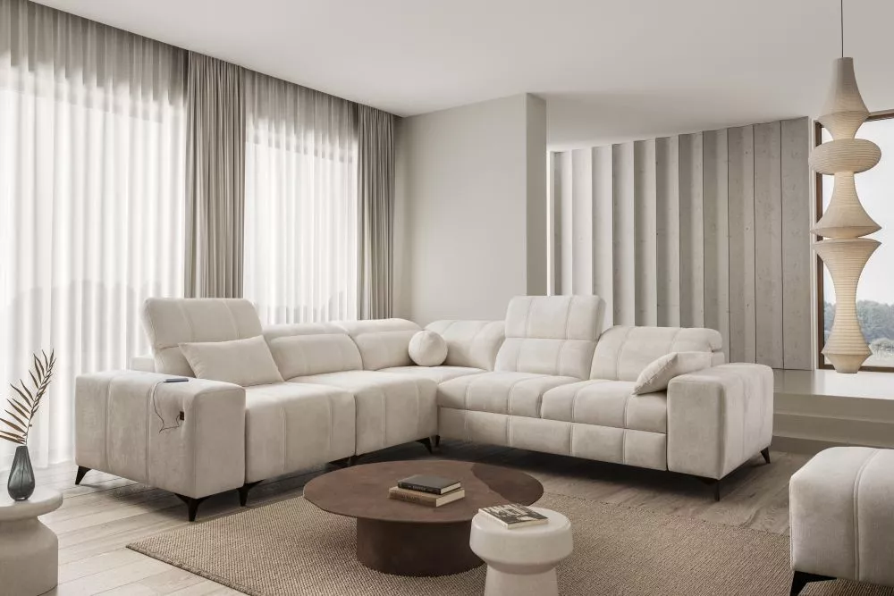 Dīvāns Dafne 3 Spring Standard · Bēšs · 276 × 276 × 77 cm