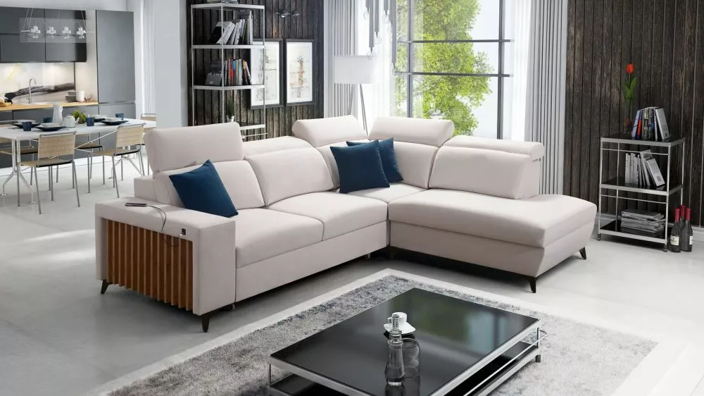 Dīvāns Bartone 7 Standard · Gaišais krēms · 224 × 283 × 83 cm