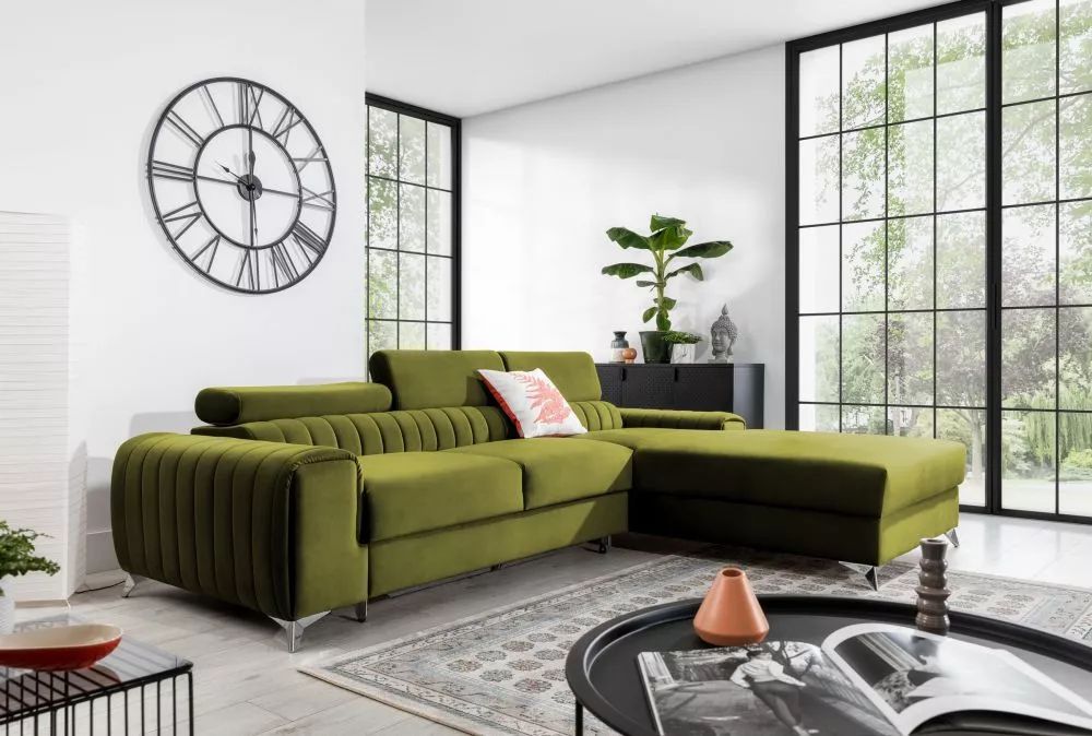 Dīvāns Grayson Relax Standard · Olīvu · 205 × 275 × 98 cm