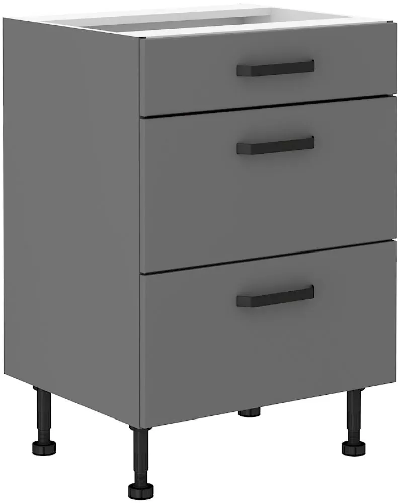 Virtuves skapis Nessa D 3S BB · Antracīts