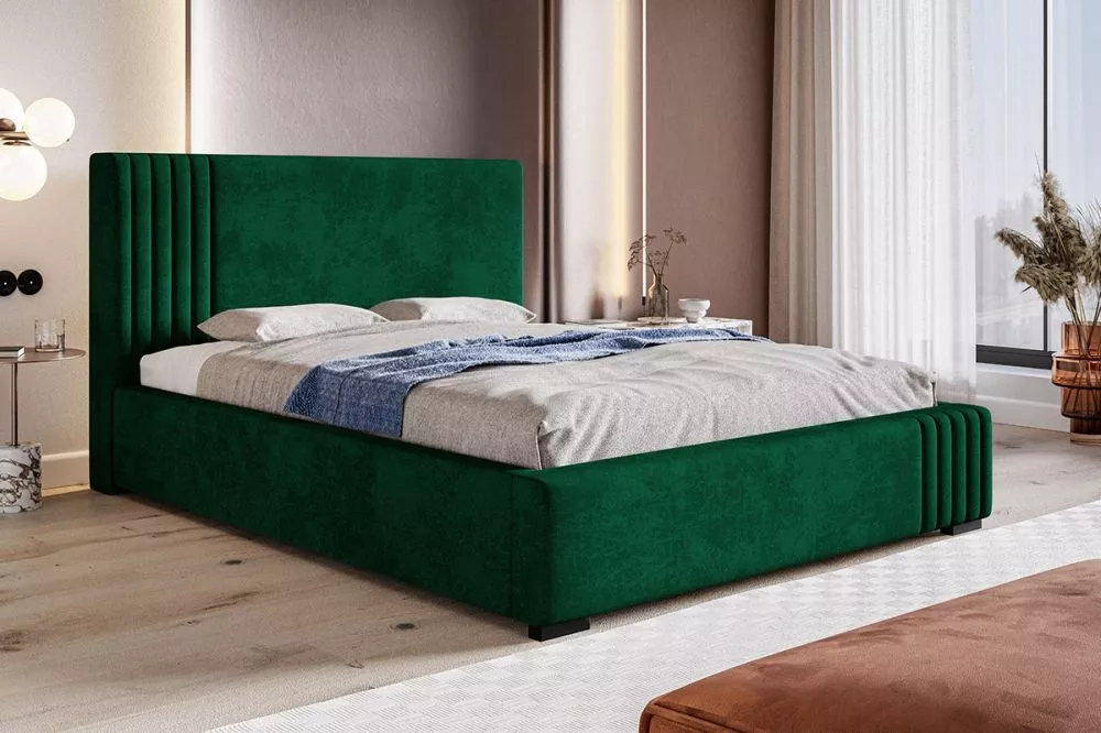 Gulta Bed 13 standard ar stelāžu Guļamvietas platums: 160 cm, Guļamvietas garums: 200 cm, stelāžas tips: koka, · Zaļš · 