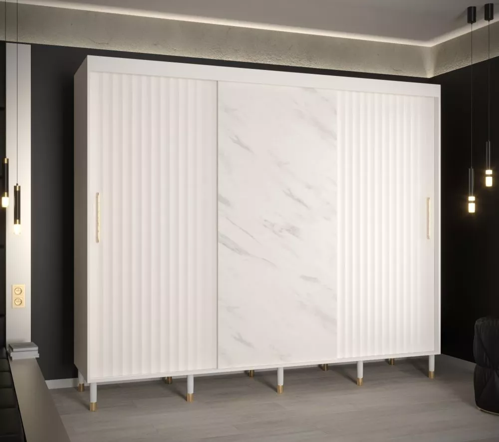 Skapis Calipso Wave Marmur · 250 × 62 × 208 cm