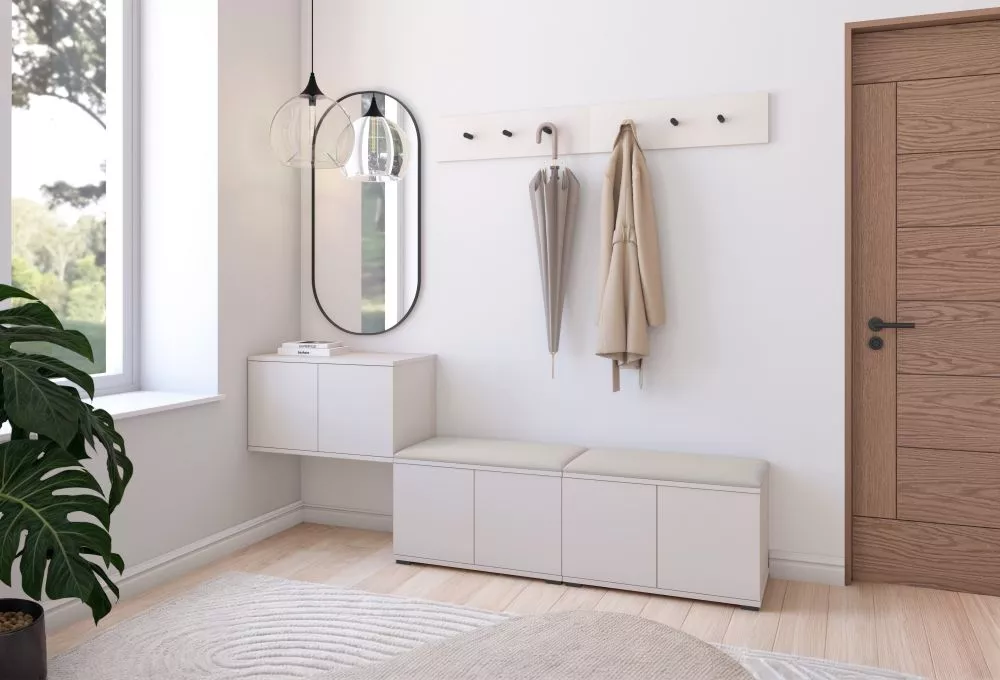Apavu plaukts Bianco 8 Trinity Korpusa krāsa: kašmīra, · 140 × 40 cm