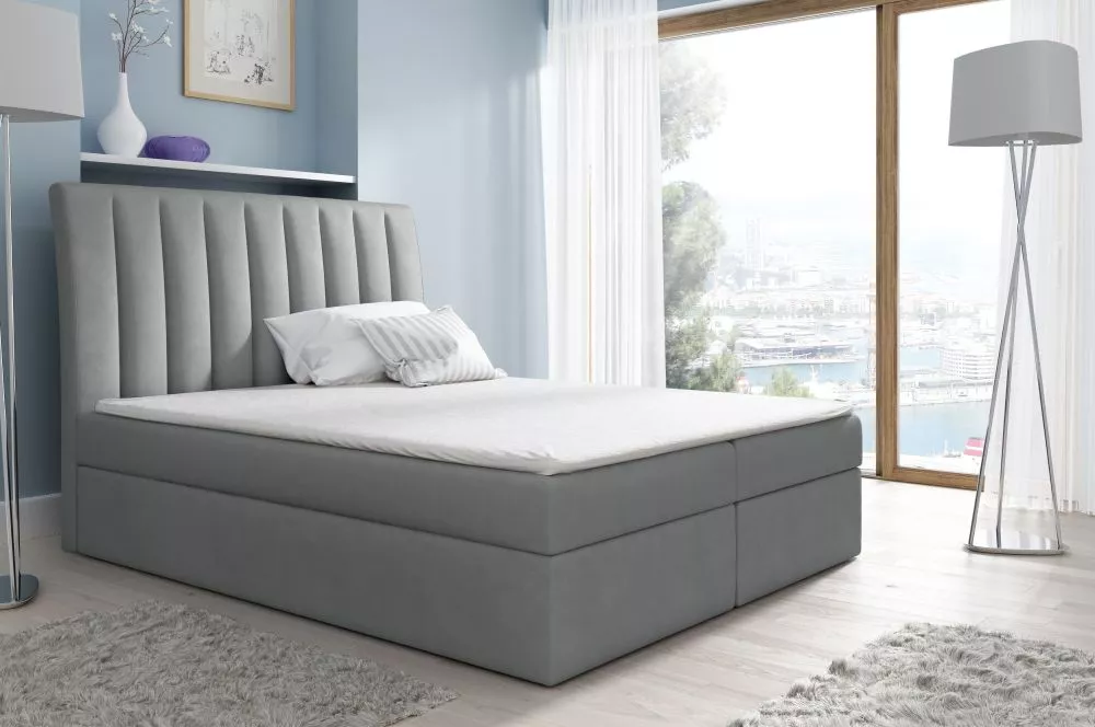 Gulta Nero Boxspring Premium Standard Guļamvietas platums: 180 cm, Guļamvietas garums: 200 cm, · Gaiši pelēks · 180 × 21
