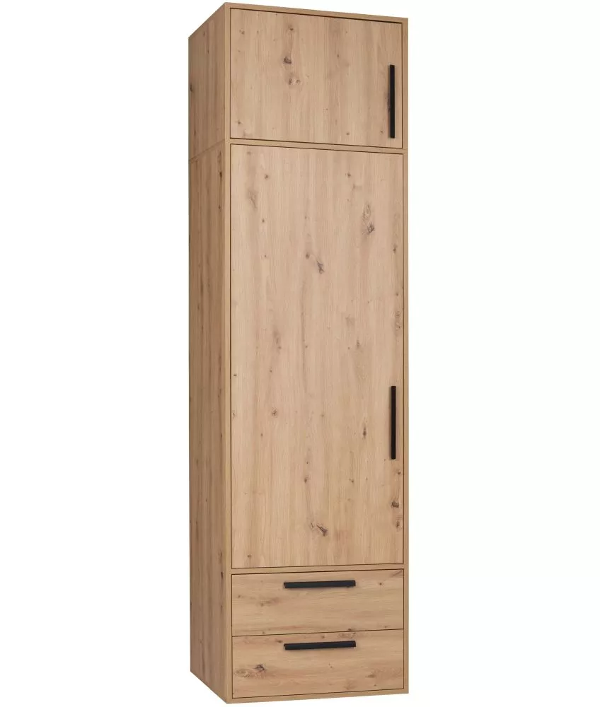 Skapis Arti A3BN · Ozols artisan · 63.2 × 53.6 × 227.5 cm