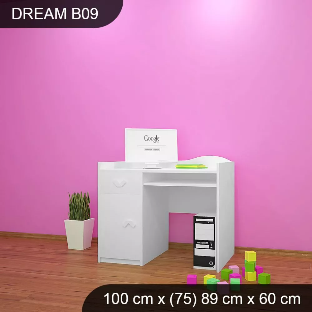 Bērnu rakstāmgalds Dream B09 Maksimālais augstums: 89 cm, · 100 × 75 × 60 cm