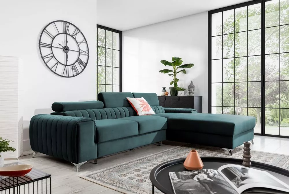 Dīvāns Grayson Premium Standard · Zila · 205 × 275 × 98 cm