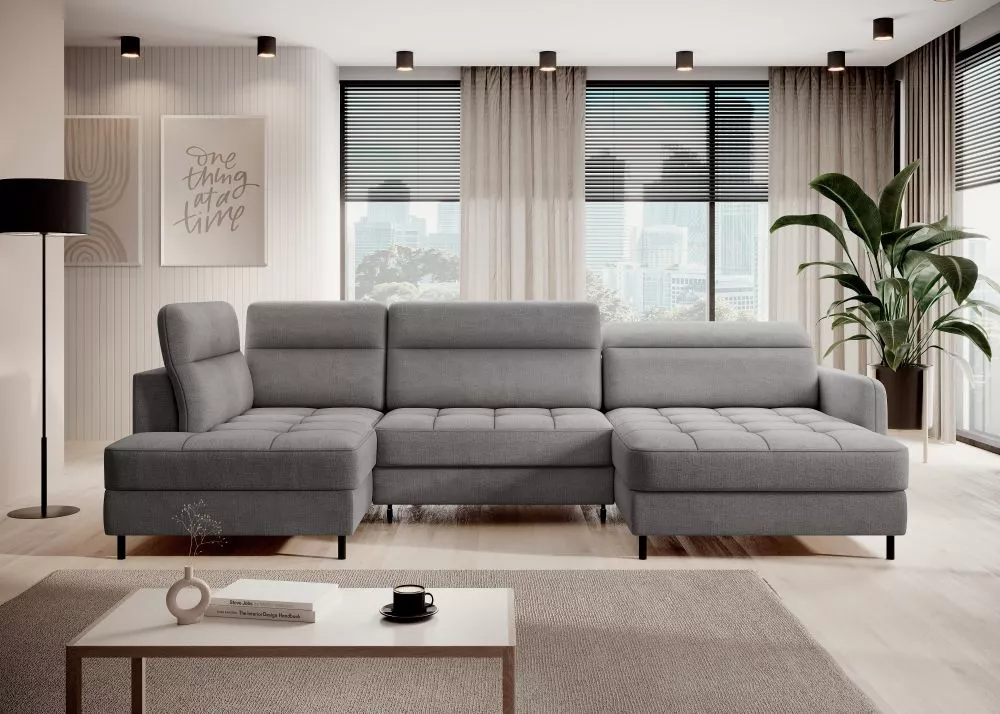 Dīvāns Berrto Premium standard · Tumši pelēks · 165 × 306 × 91 cm