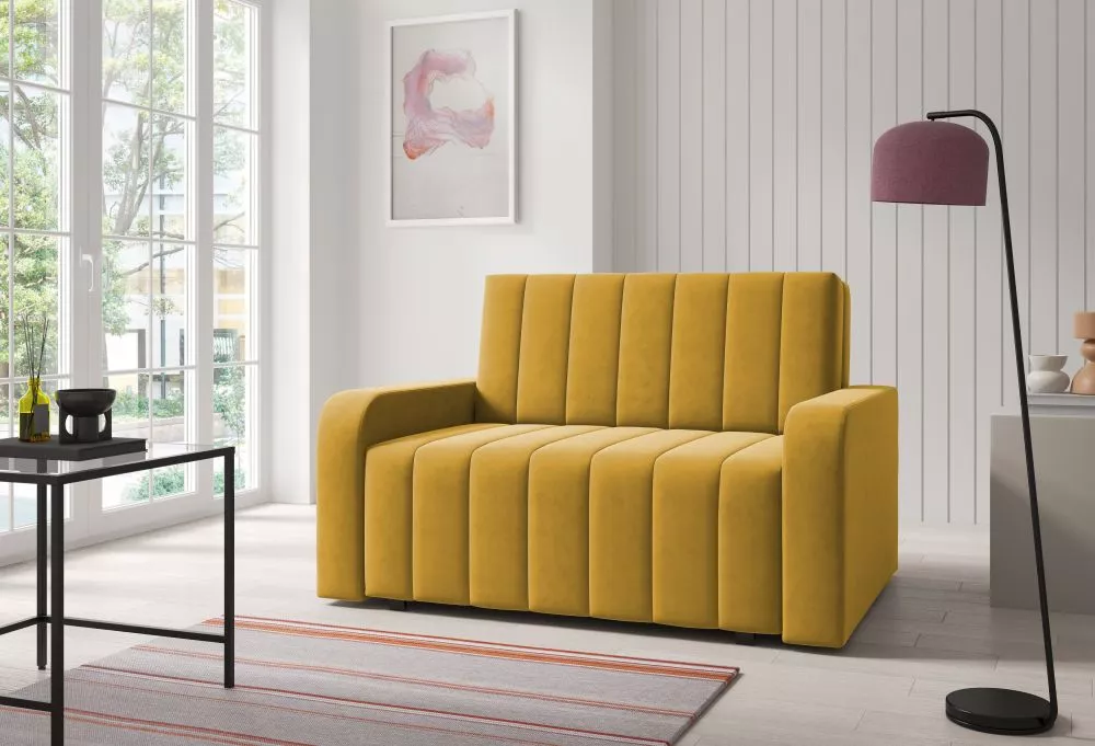 Mīksts krēsls Marko 2 standard Sēdvietas dziļums: 60 cm, · Dzeltens · 135 × 97 × 85 cm