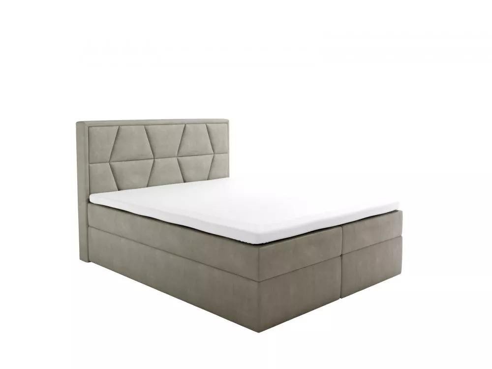 Gulta Arsizio Boxspring Standard Guļamvietas platums: 120 cm, Guļamvietas garums: 200 cm, · Gaiši brūns · 121 × 208 × 11