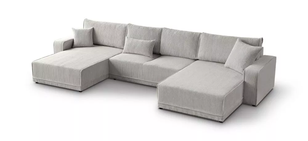 Dīvāns Primo U Comfort standard · Bēšs · 185 × 390 × 86 cm