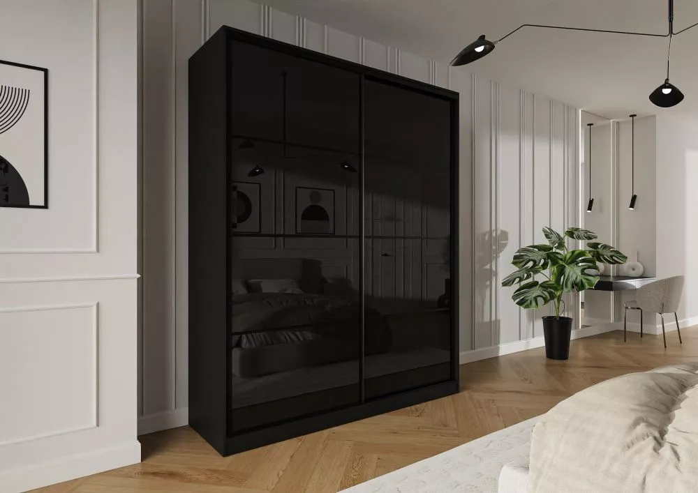 Skapis Trend 3 · Melns · 180 × 60 × 245 cm