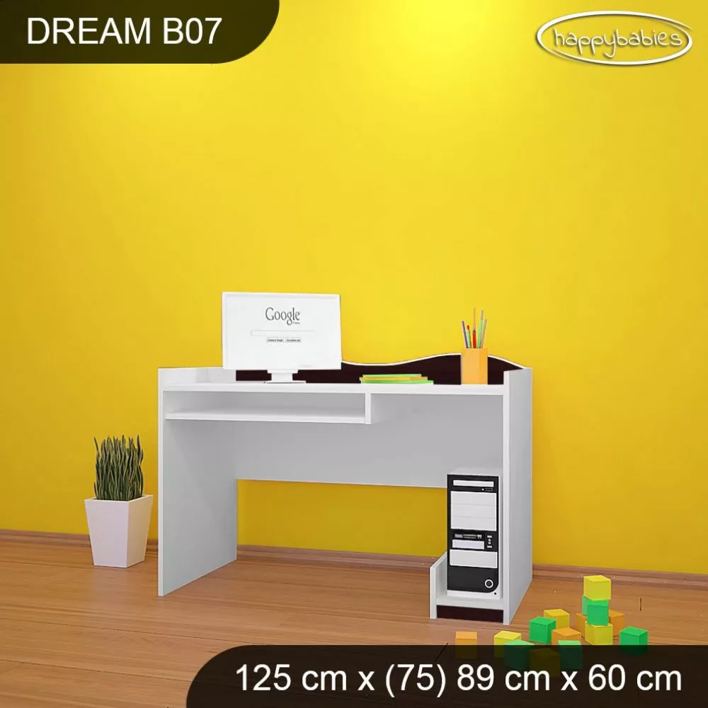 Bērnu rakstāmgalds Dream B07 Maksimālais augstums: 89 cm, · 125 × 75 × 60 cm