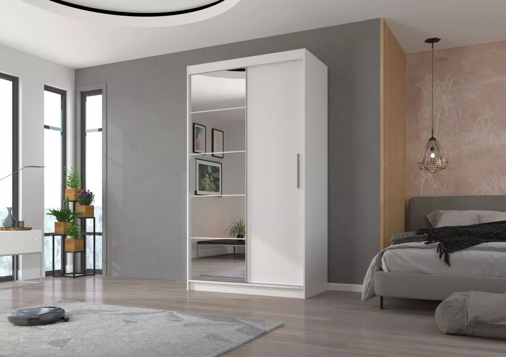 Skapis Esti · Balts · 120 × 59 × 215 cm