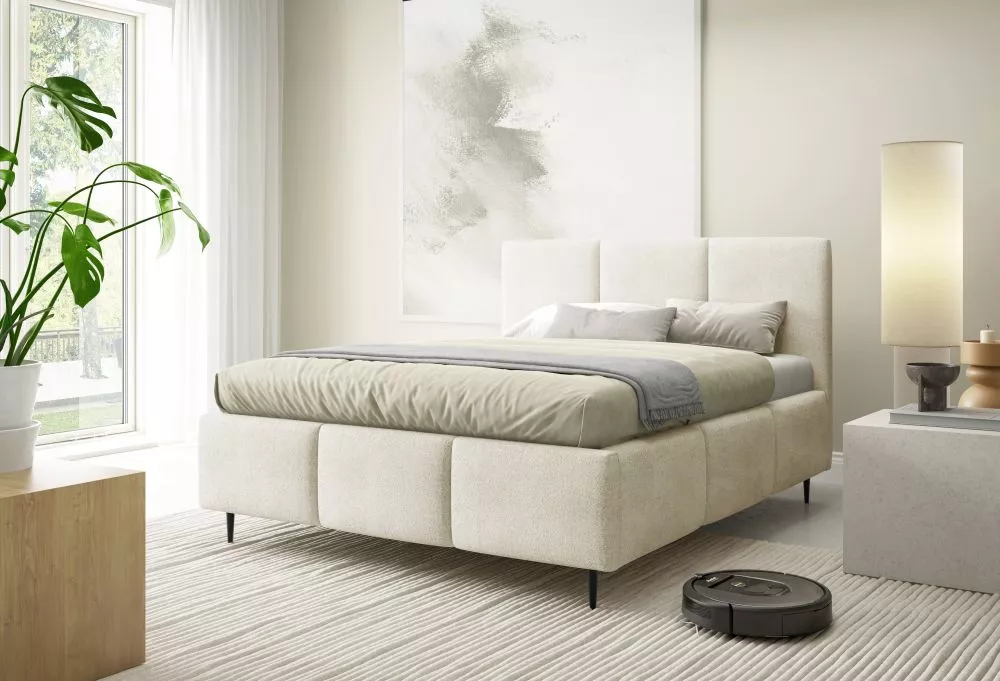 Gulta Velora standard ar stelāžu Guļamvietas platums: 140 cm, Guļamvietas garums: 200 cm, stelāžas tips: koka, · Gaiši b