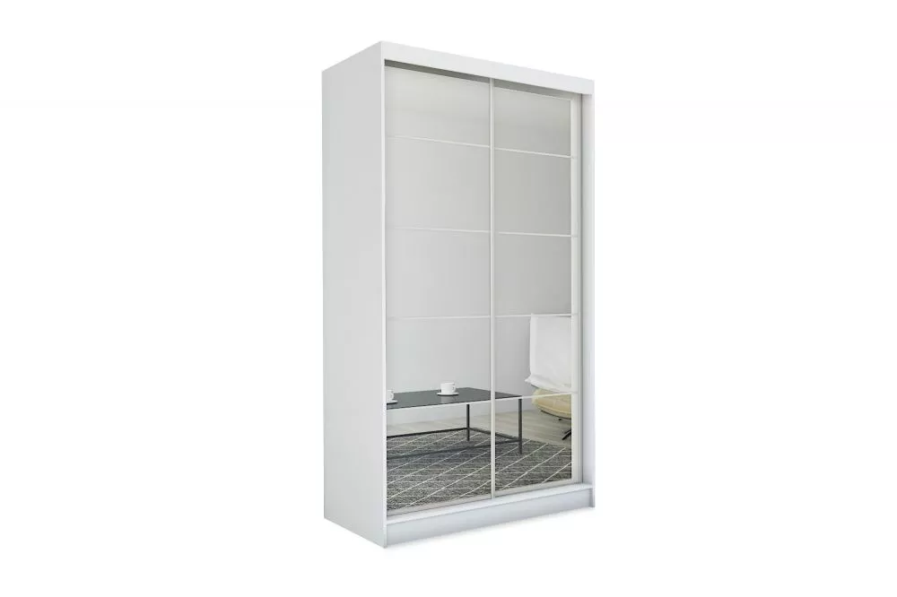 Skapis Flores ar LED · Balts · 150 × 61 × 216 cm